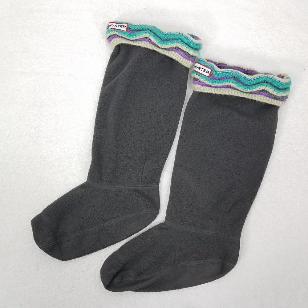 Hunter Fleece Boot Sock Liners Womens M 5-7 Gray Rain boot Outdoor Casual Mohair